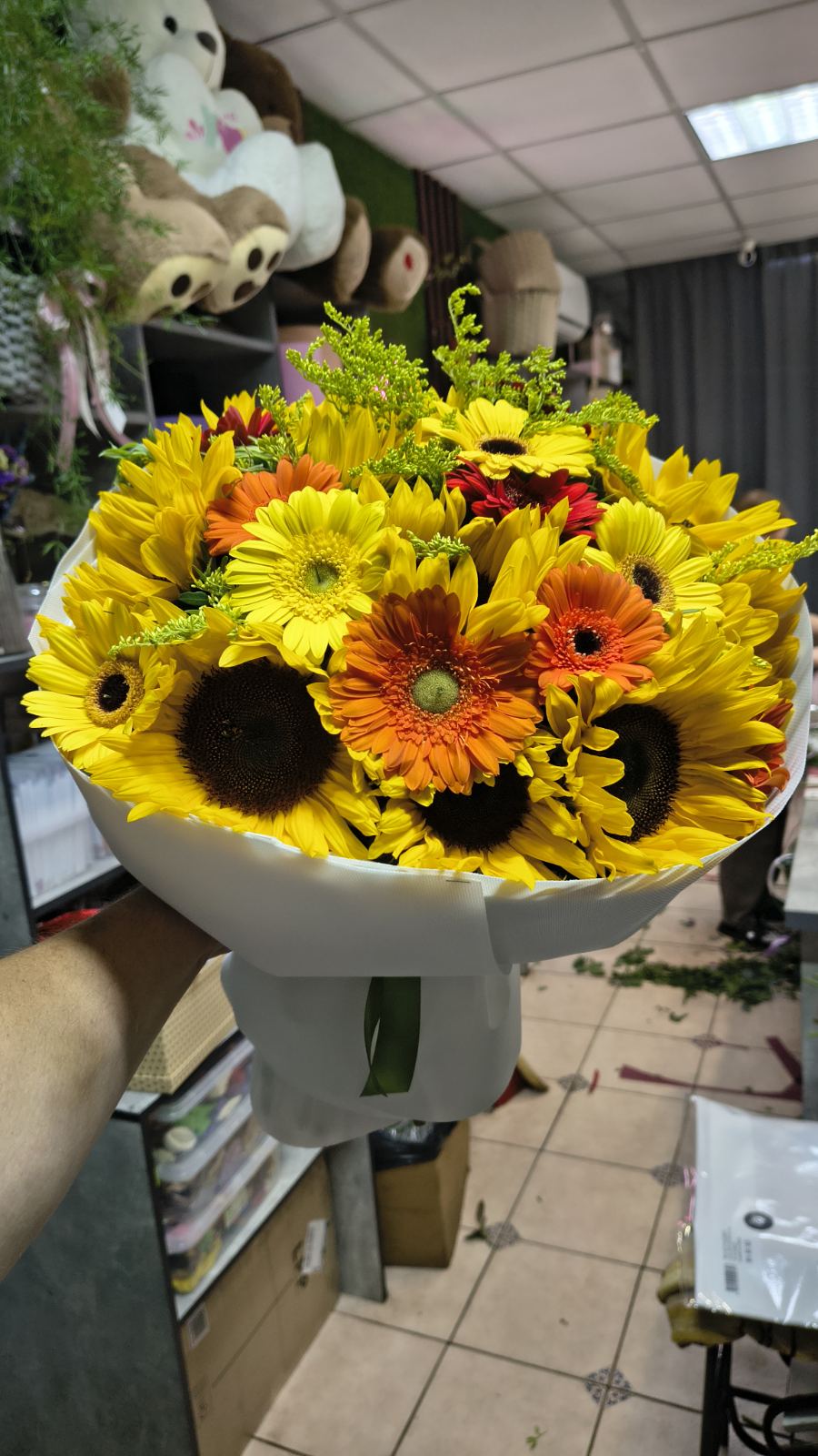 Summer Sunset – Sunflower & Gerbera Bouquet