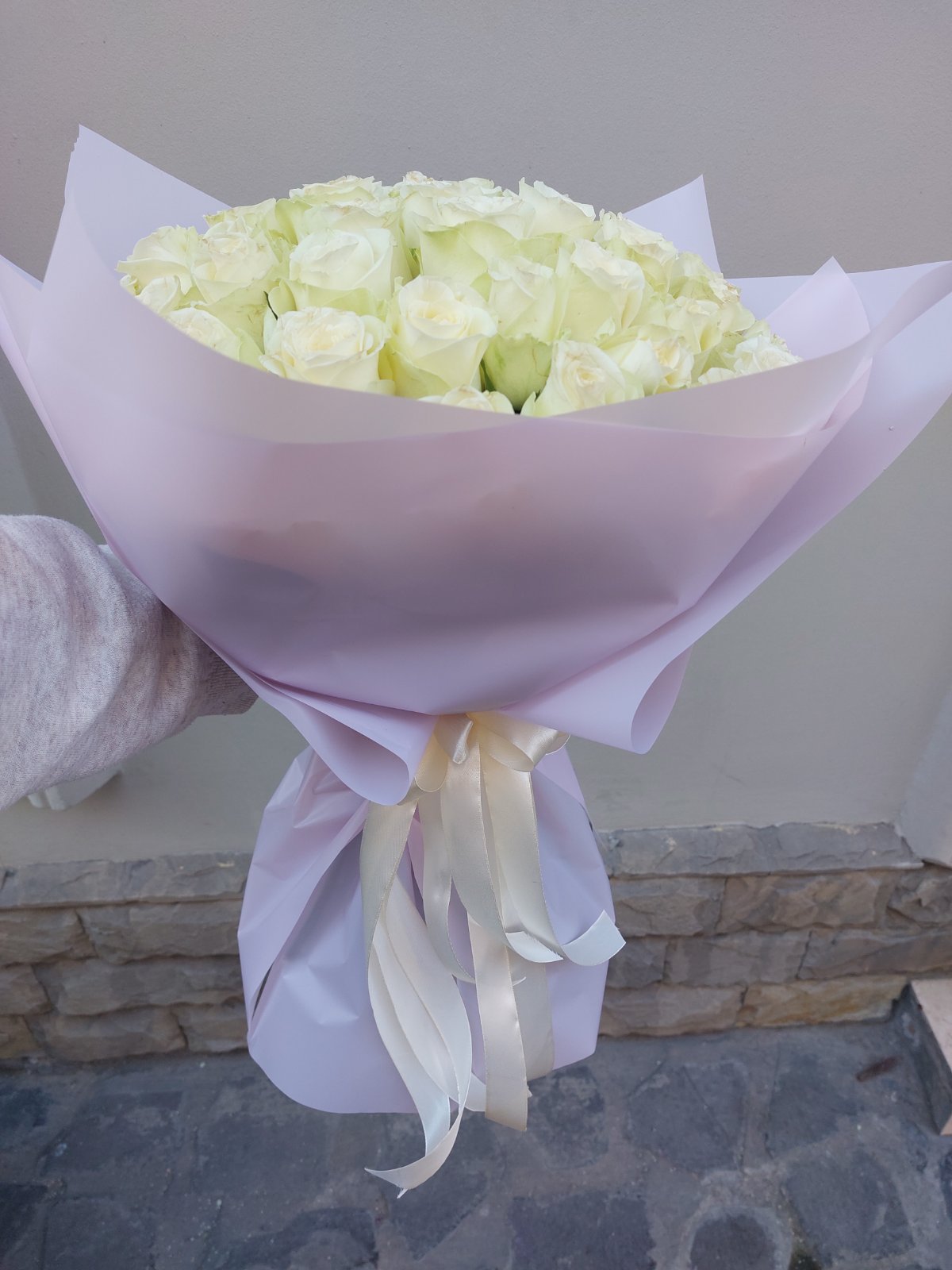 Marvelous Bouquet – 51 Red & White Roses