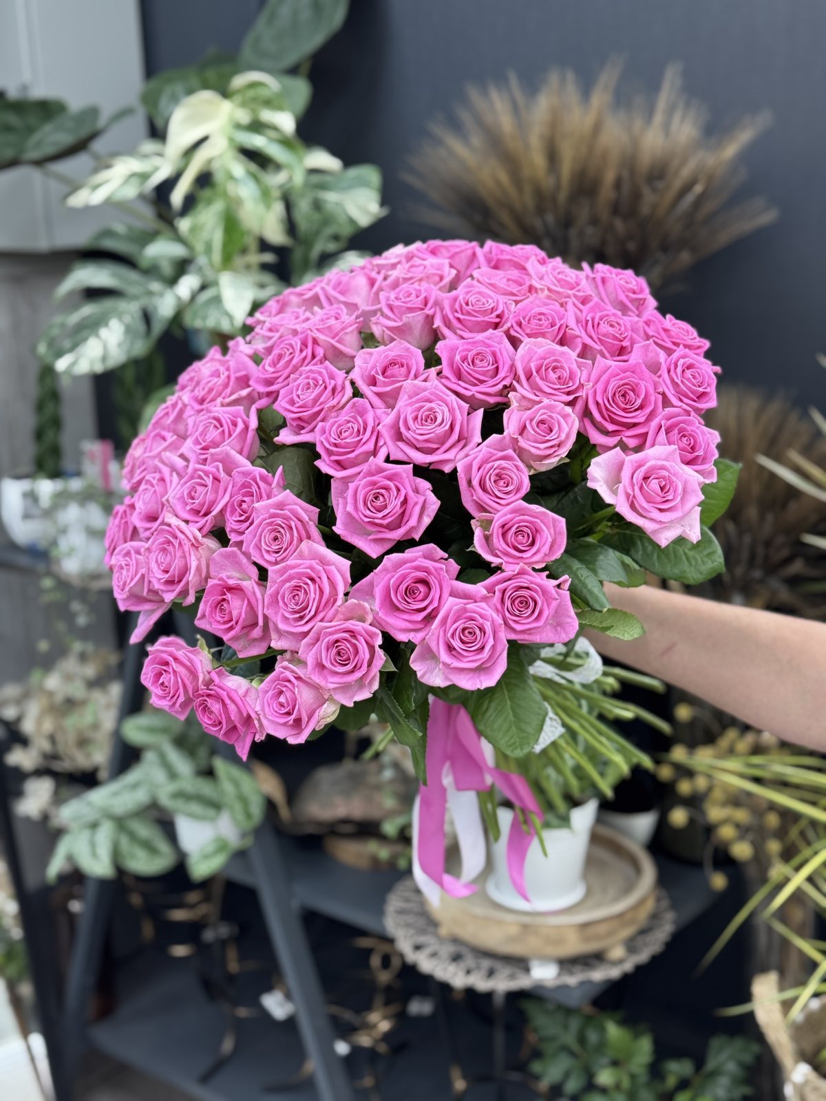 Gorgeous Bouquet of 57 Pink Roses