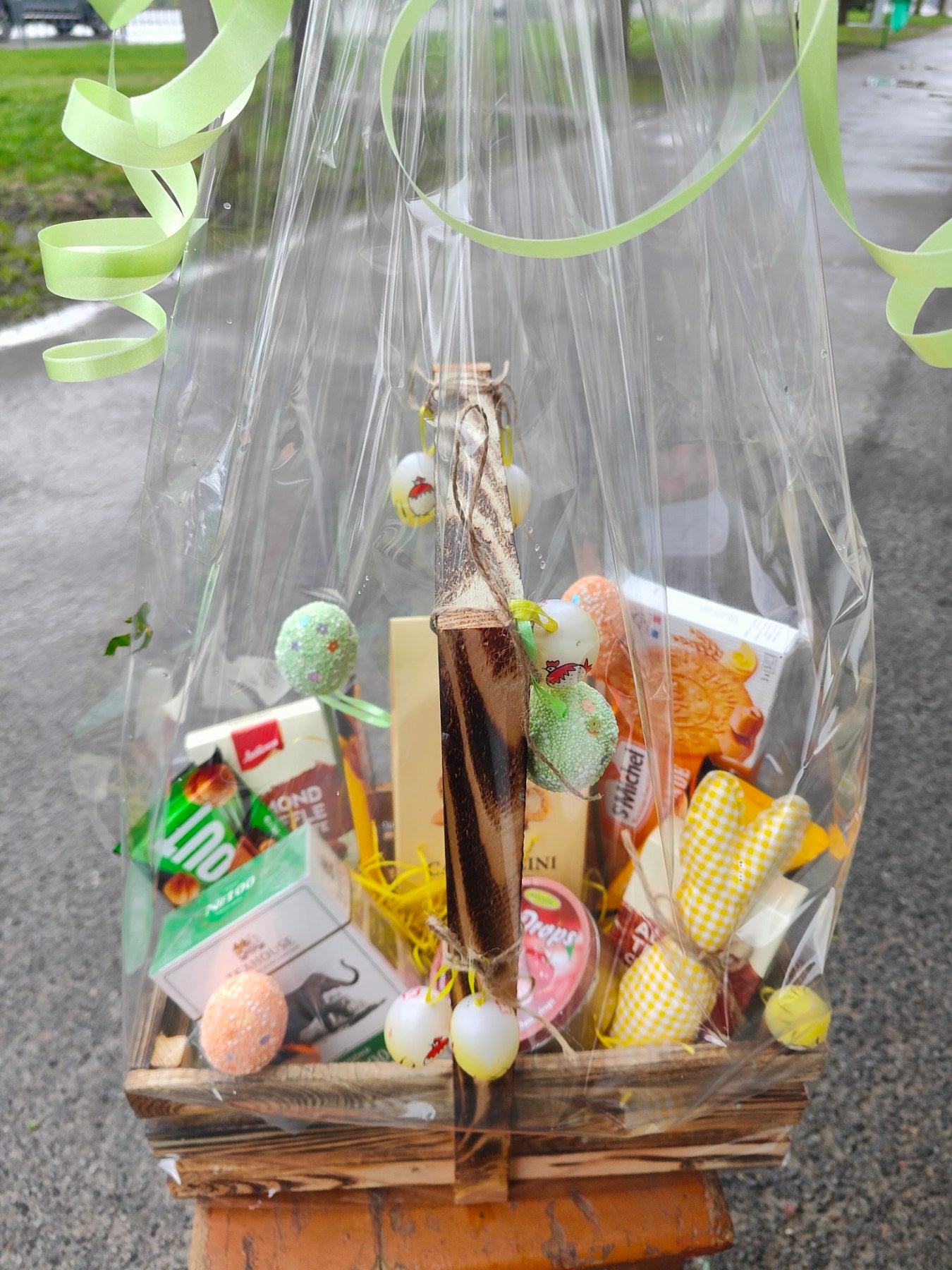 Gourmet Bunny Gift Basket – Easter Sweets & Tea Gift Delivery Ukraine
