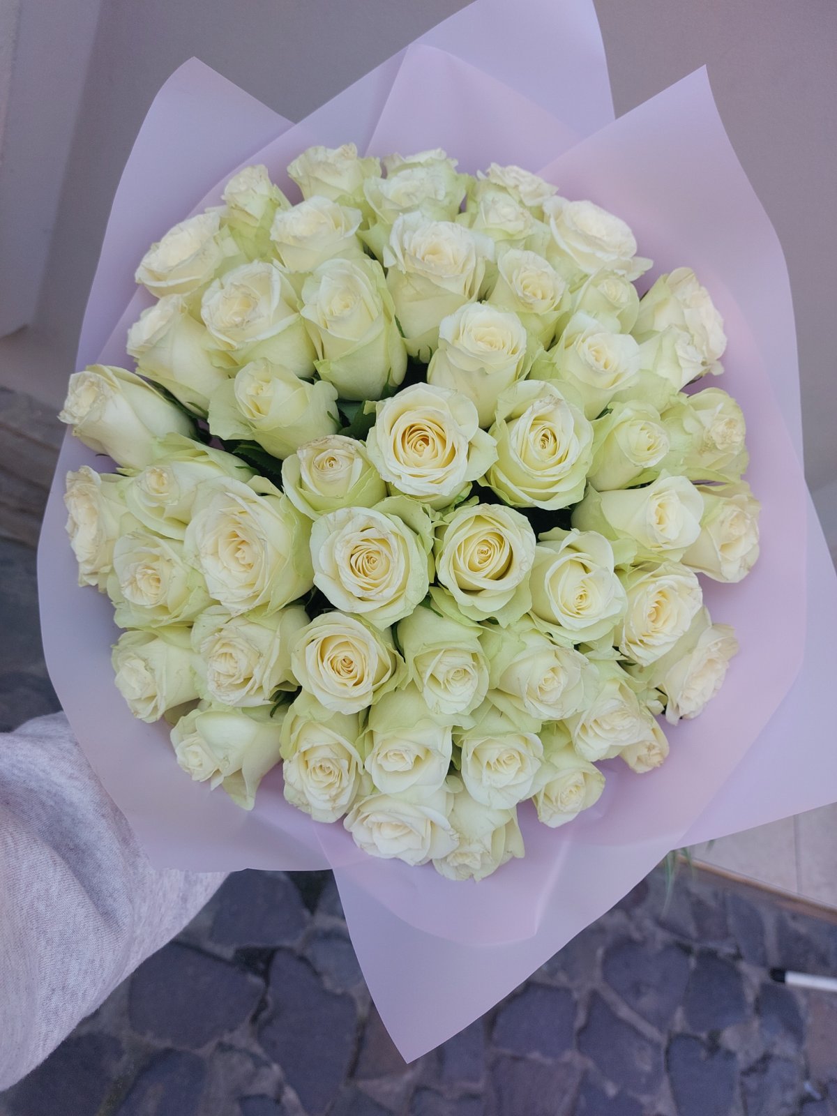 Marvelous Bouquet – 51 Red & White Roses