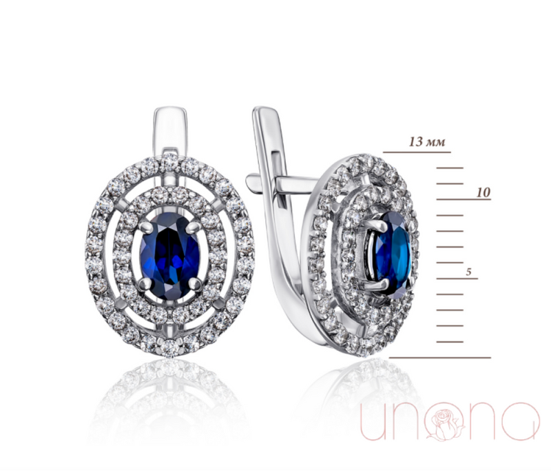 Affinity Silver Earrings With Sapphires By Holidays