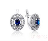 Affinity Silver Earrings With Sapphires By Holidays