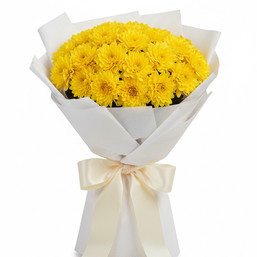 Airy Yellow Chrysanthemums