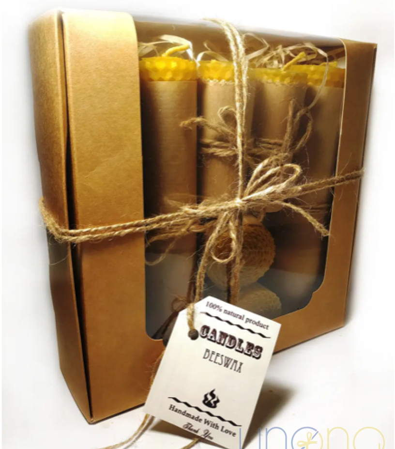 Beeswax Candle Set Gift Baskets