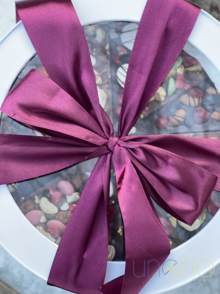 Belgian chocolate gift pizza handcrafted by Ukrainian chocolatiers