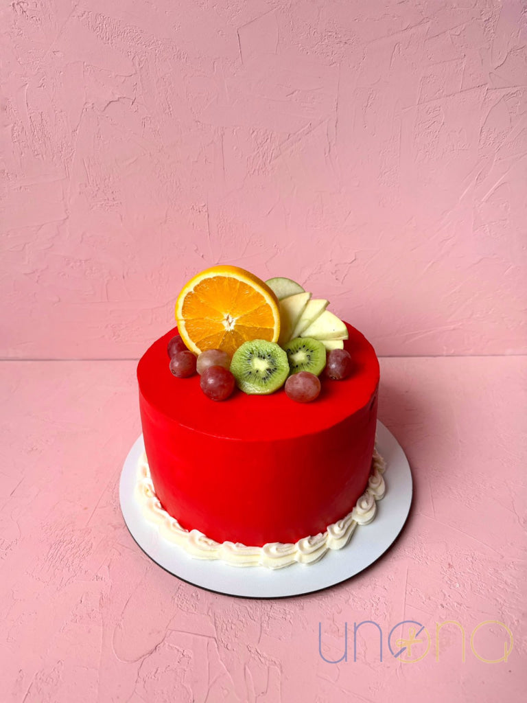 Fresh Fruit Cake for birthday celebrations in Ukraine