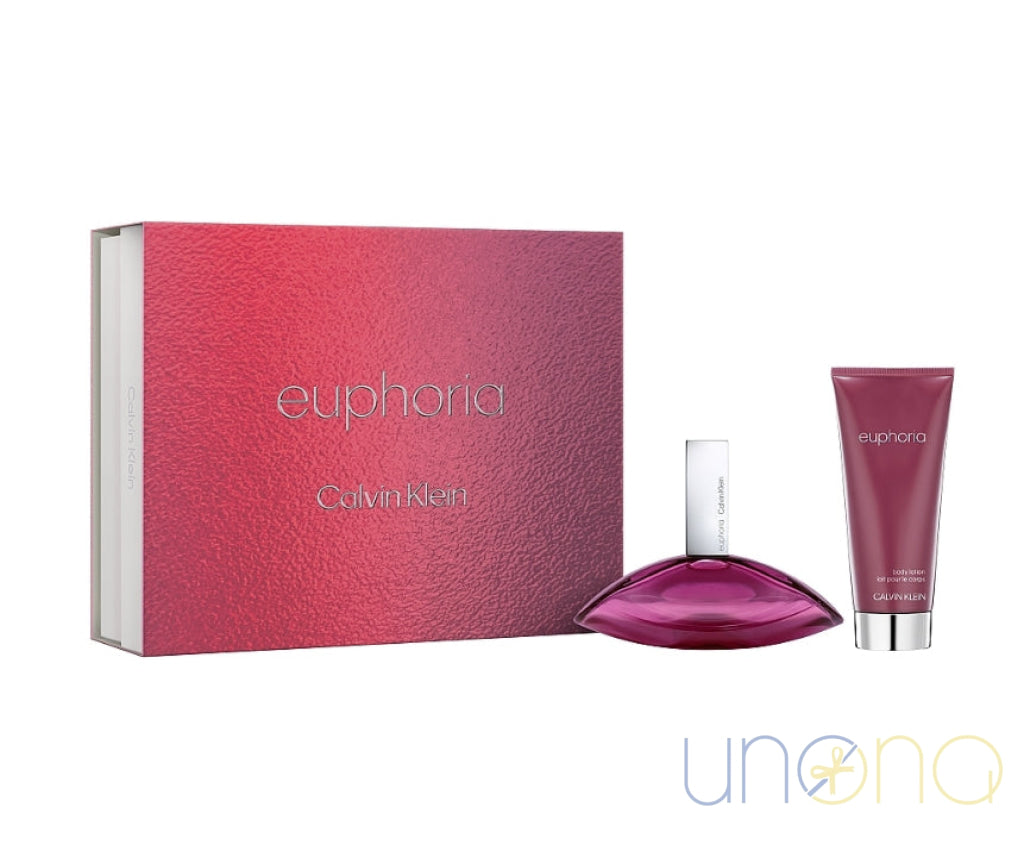 Calvin Klein Euphoria 100ml EDP with body lotion 100ml – luxury fragrance gift Ukraine
