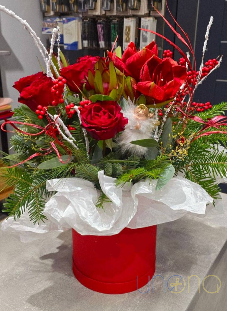 Christmassy Love Arrangement Christmas flower box