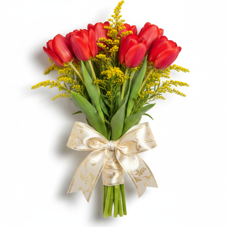 Send 11 red tulips to Ukraine for March 8