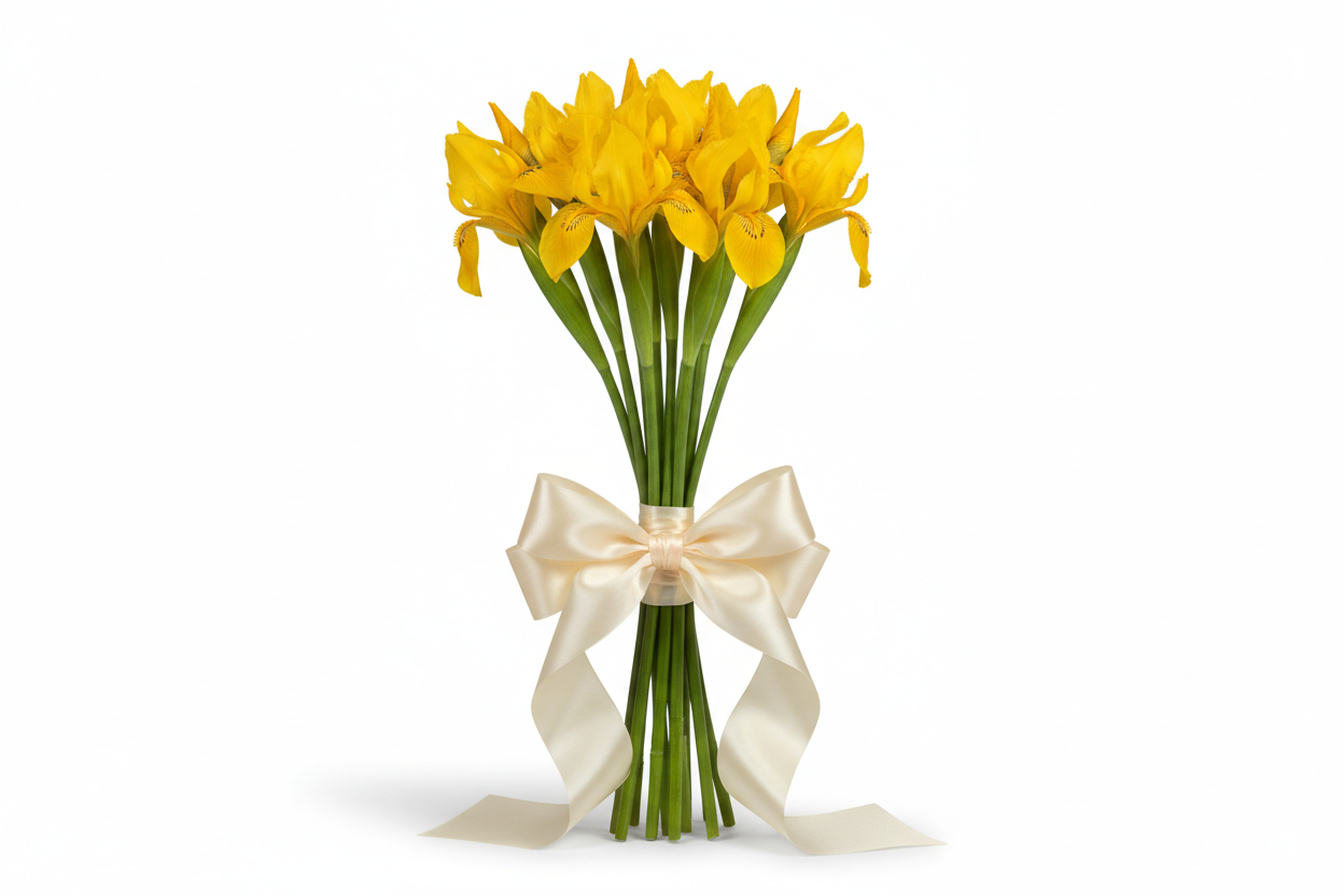 Exceptional Irises Bouquet – 11 Purple Irises