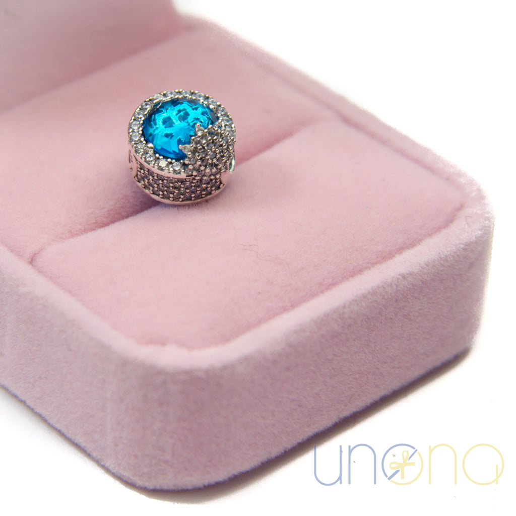 Elegant sterling silver charm for bracelet or necklace, Ukraine