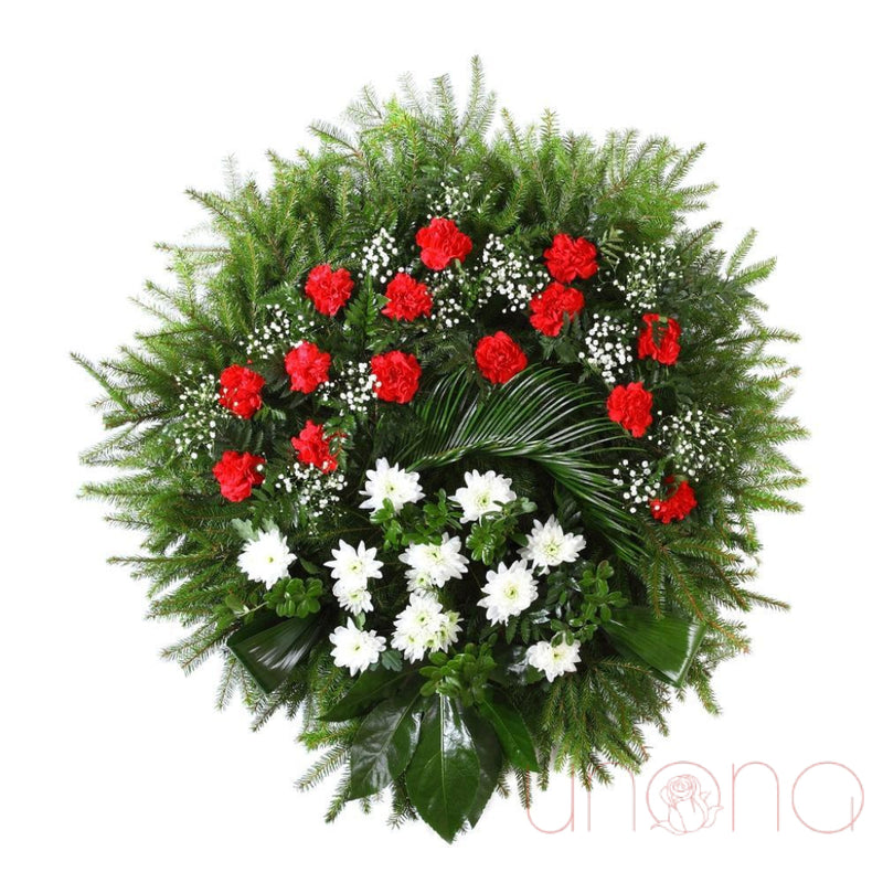 "Deepest Sympathy" Wreath | Ukraine Gift Delivery.