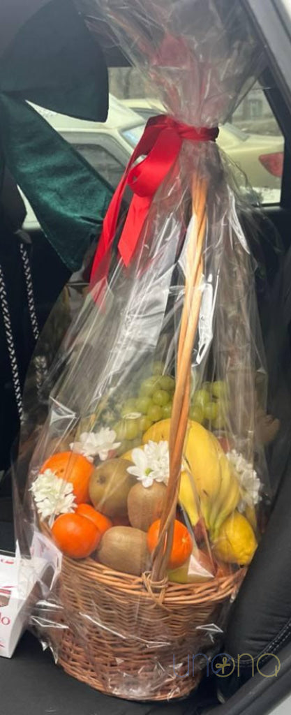 large fruit gift basket Ukraine for family celebration and holidays