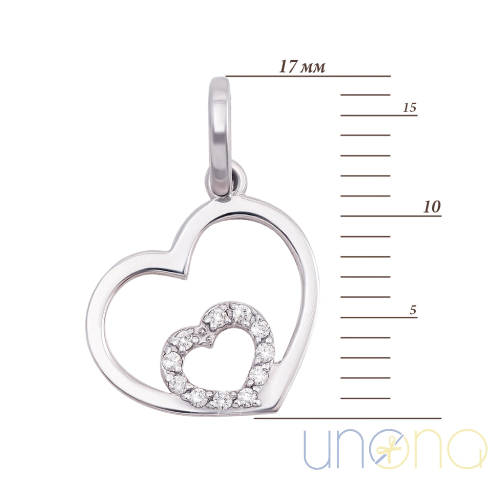 Double Heart Golden Pendant