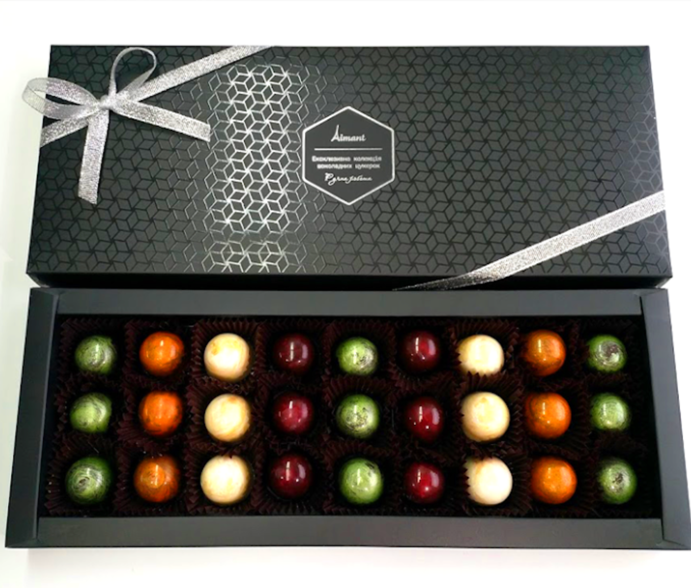 Elite Collection gift box with 27 handmade Belgian chocolates for delivery in Ukraine