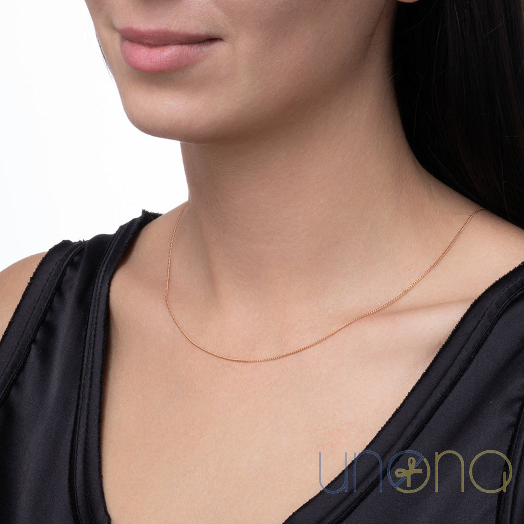 Exquisite Gold Chain With Panzer Weave – 14K Yellow Golden Chain