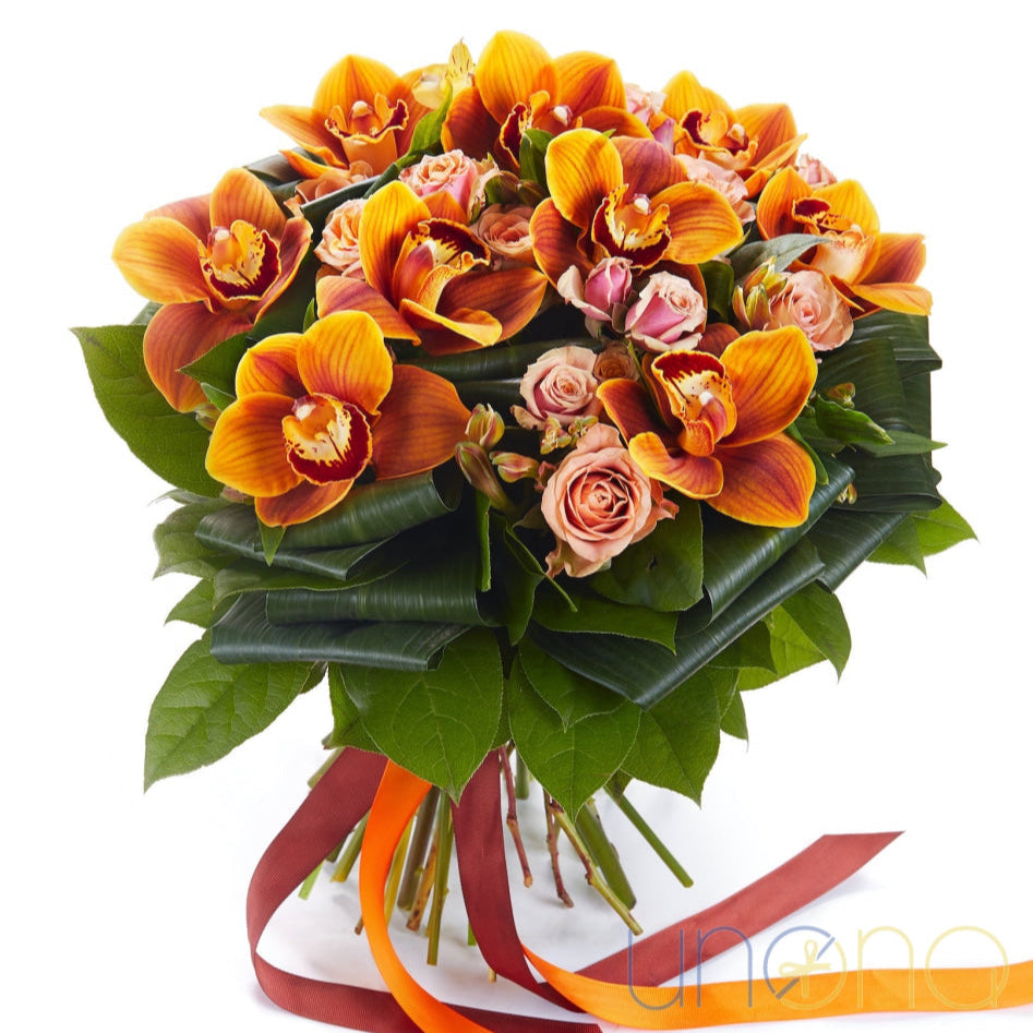 Fabulous Orchids & Roses Bouquet delivery Ukraine