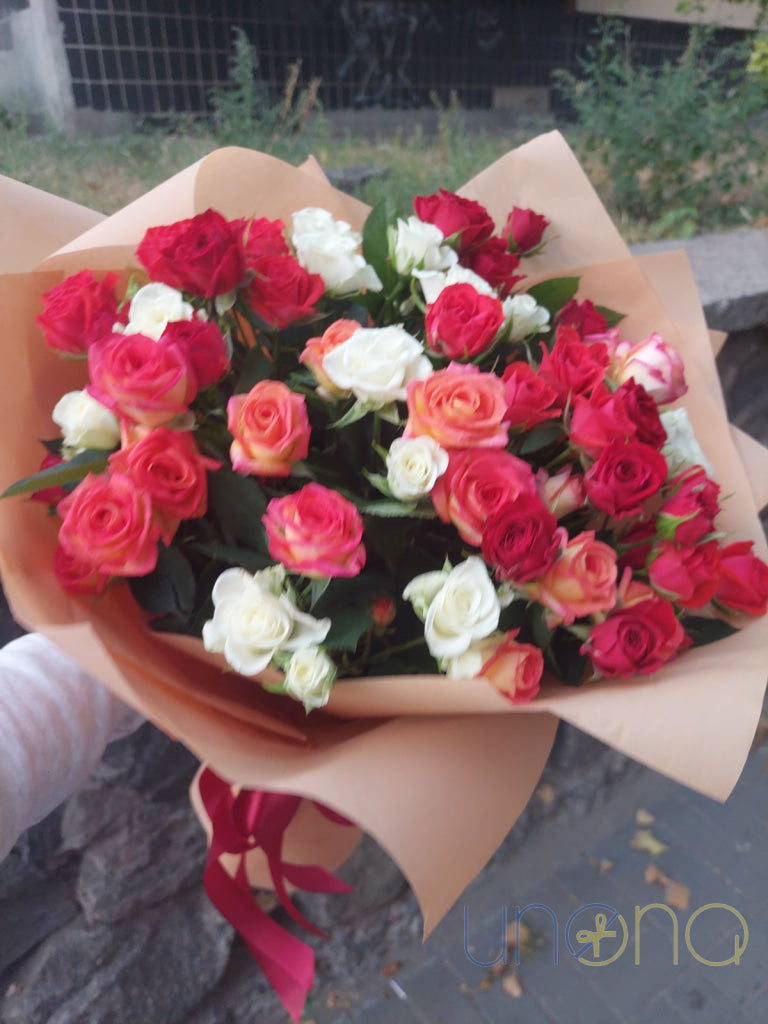 Flame Spray Roses Bouquet By Holidays