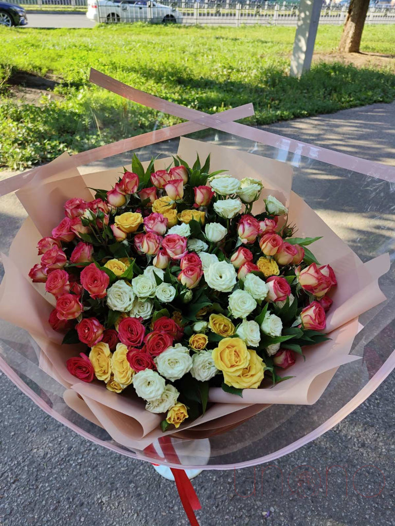 Flame Spray Roses Bouquet By Holidays