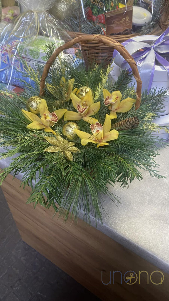 Fragrant Winter Tale Gift Basket Orchids