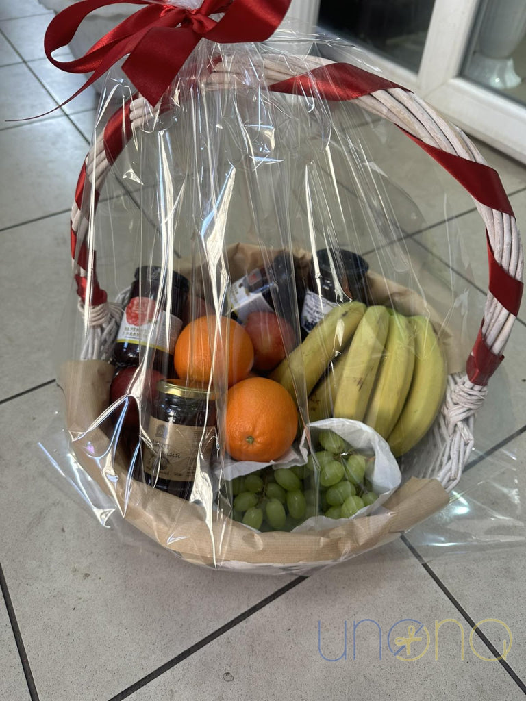 Fruit and Jam Gift Basket fruit basket