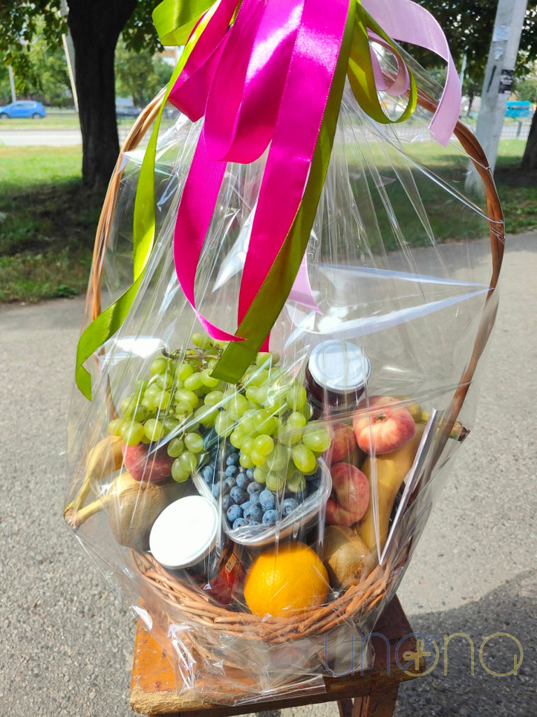 Fruit and Jam Gift Basket fruit basket