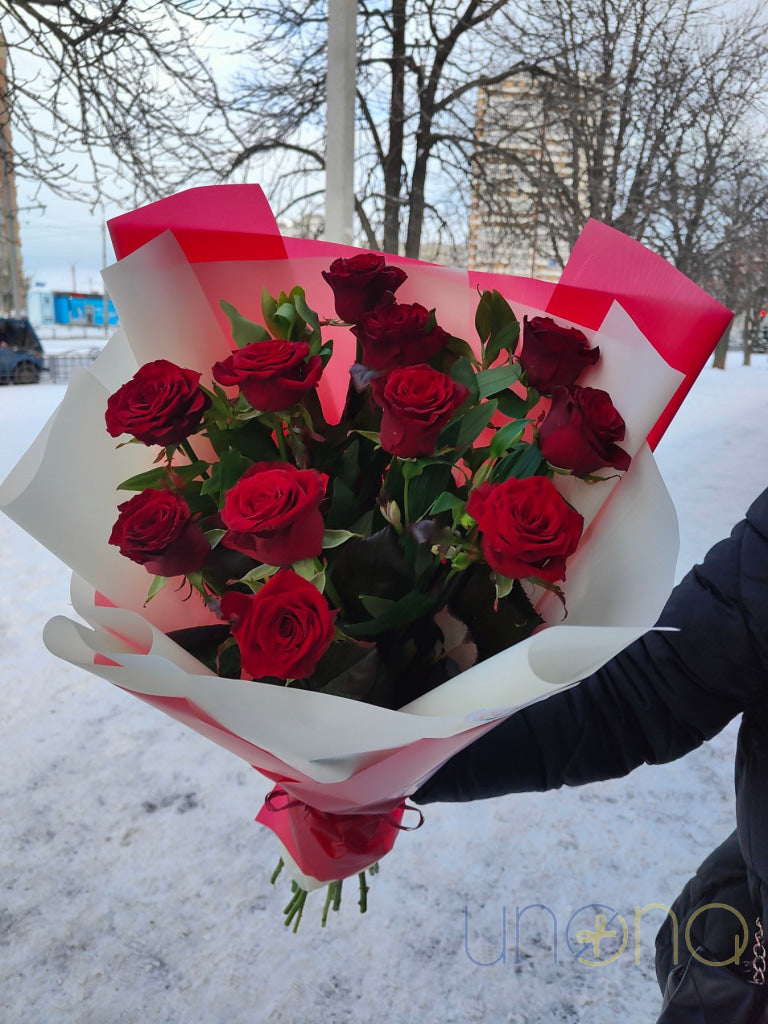 Gentle Caress bouquet Red roses