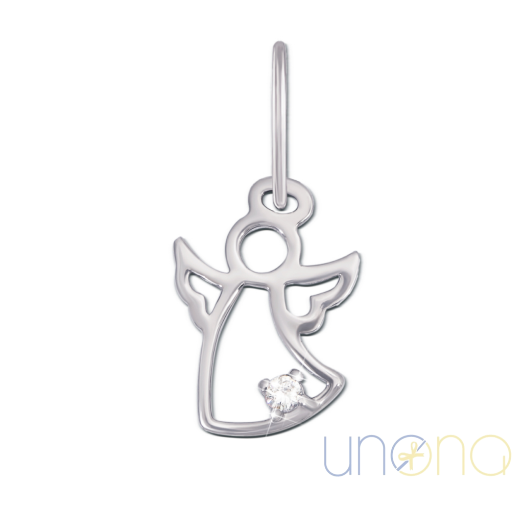 Golden Angel Pendant white gold Jewelry