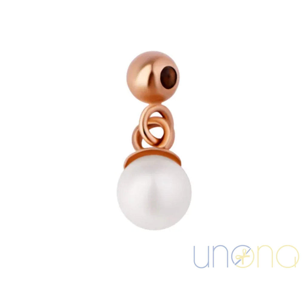 14K gold pendant with 7 mm cultured pearl – gift for Ukrainian woman
