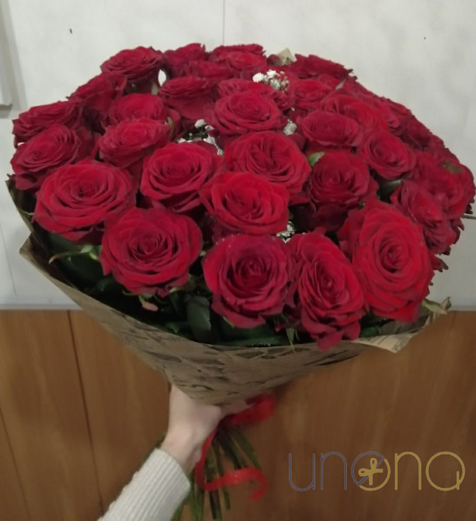 Gorgeous 37 Roses Bouquet | Ukraine Gift Delivery.