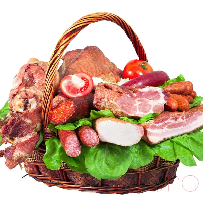 Grand Smoked Meat and Vegetables Basket | Ukraine Gift Delivery.