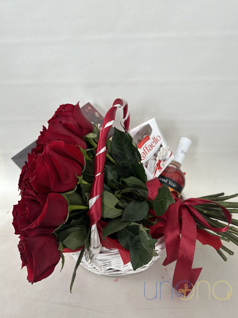 Happy Celebration Gift Basket flower basket