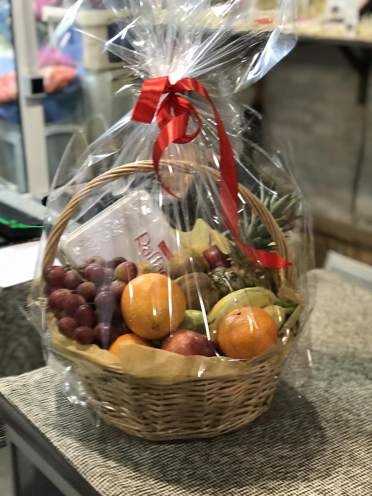 send healthy gift basket to Kharkiv Ukraine with fruits and sweets