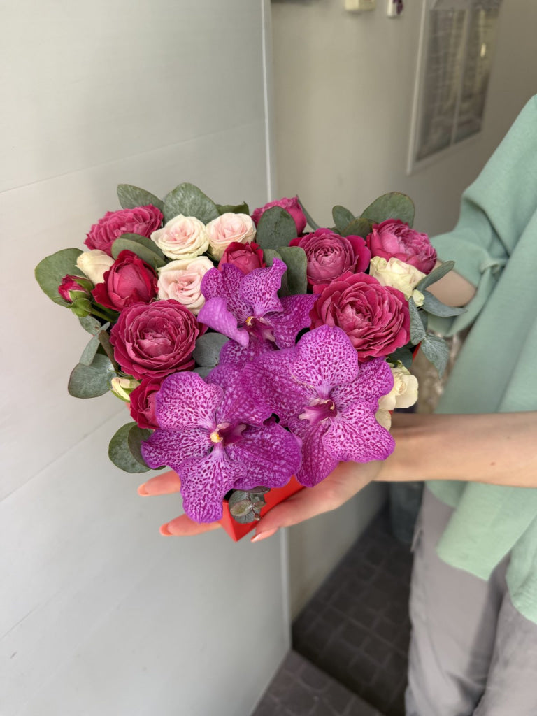 Heart-Shaped Box of Flowers Flower arrangement