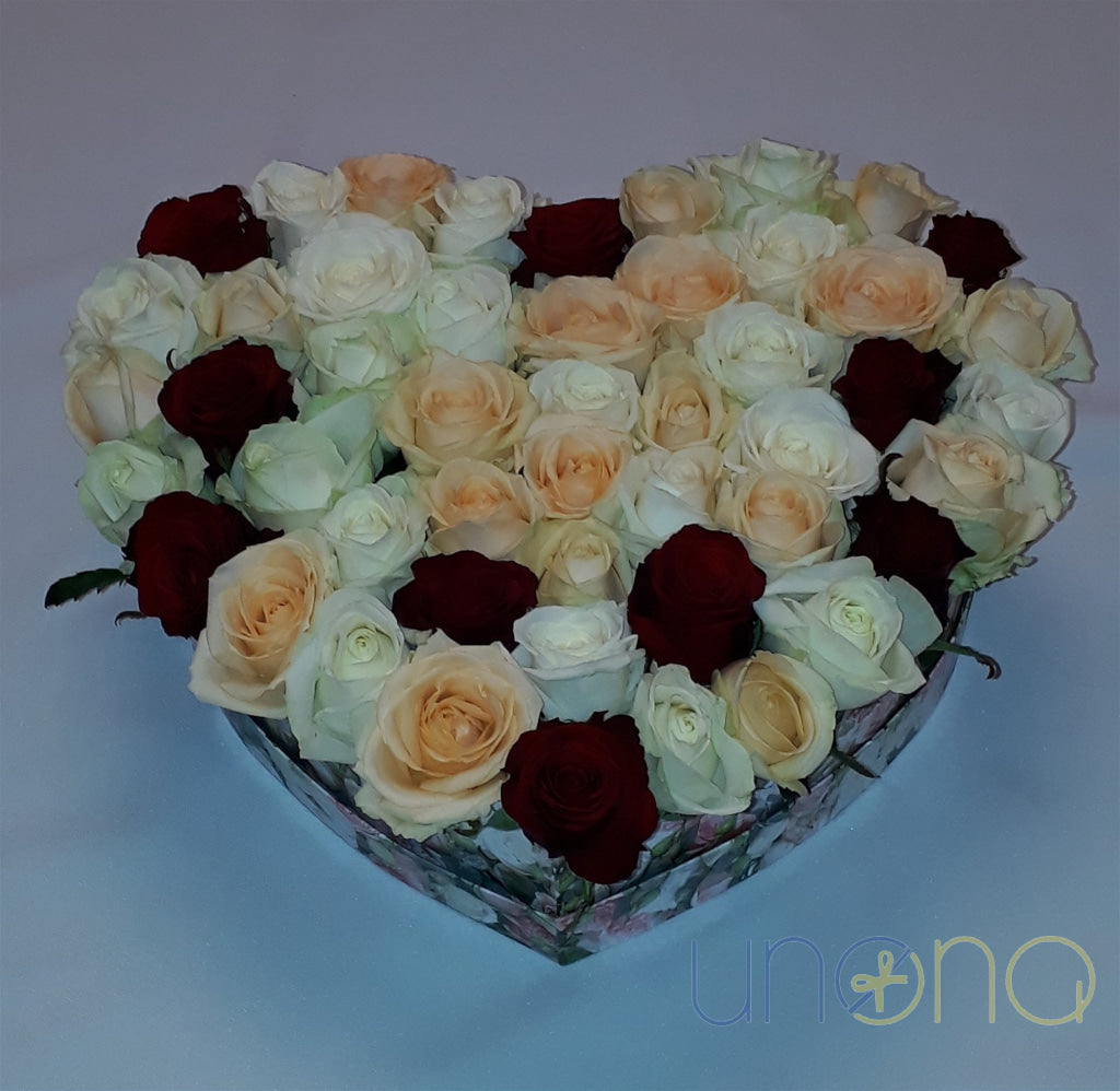 Heart-Shaped Roses Arrangement | Ukraine Gift Delivery.