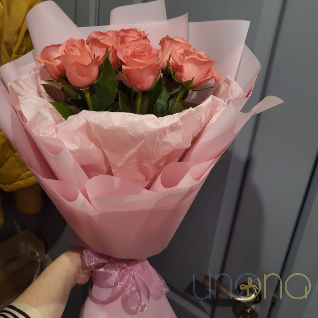 Orange roses bouquet I Love You delivery Odessa Ukraine