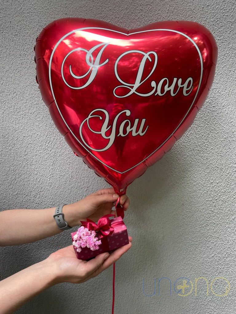 I Love You Foiled Heart-Shaped Balloon By Price