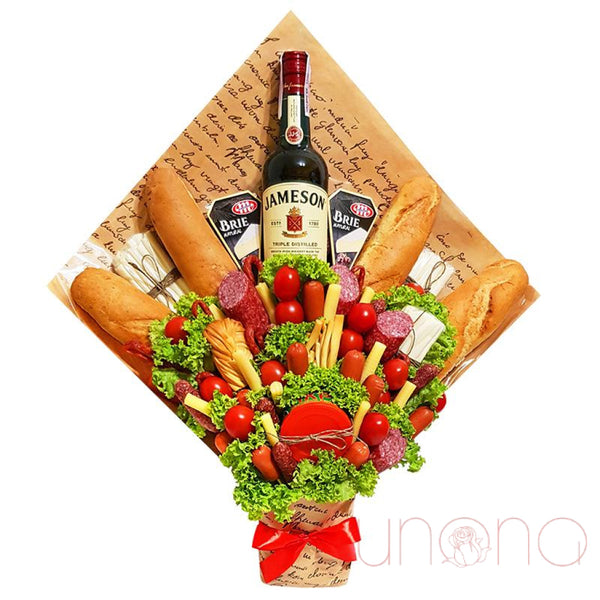 Jameson and Brie Man Bouquet | Ukraine Gift Delivery.