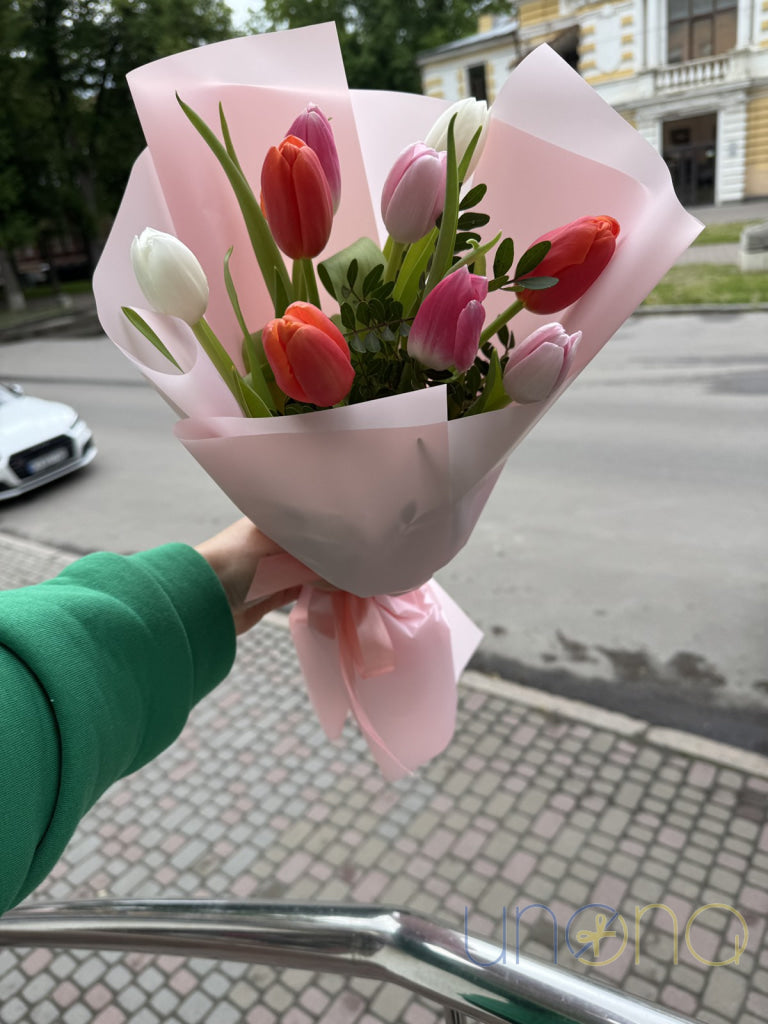 Lovely Multicolored Tulips Bouquet Tulip