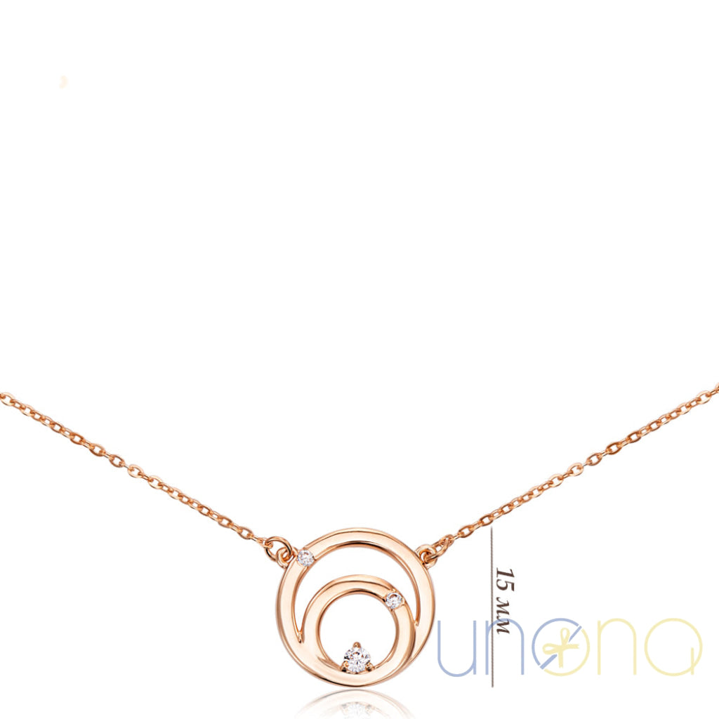 Luxurious Gold Necklace With Phianite Stones