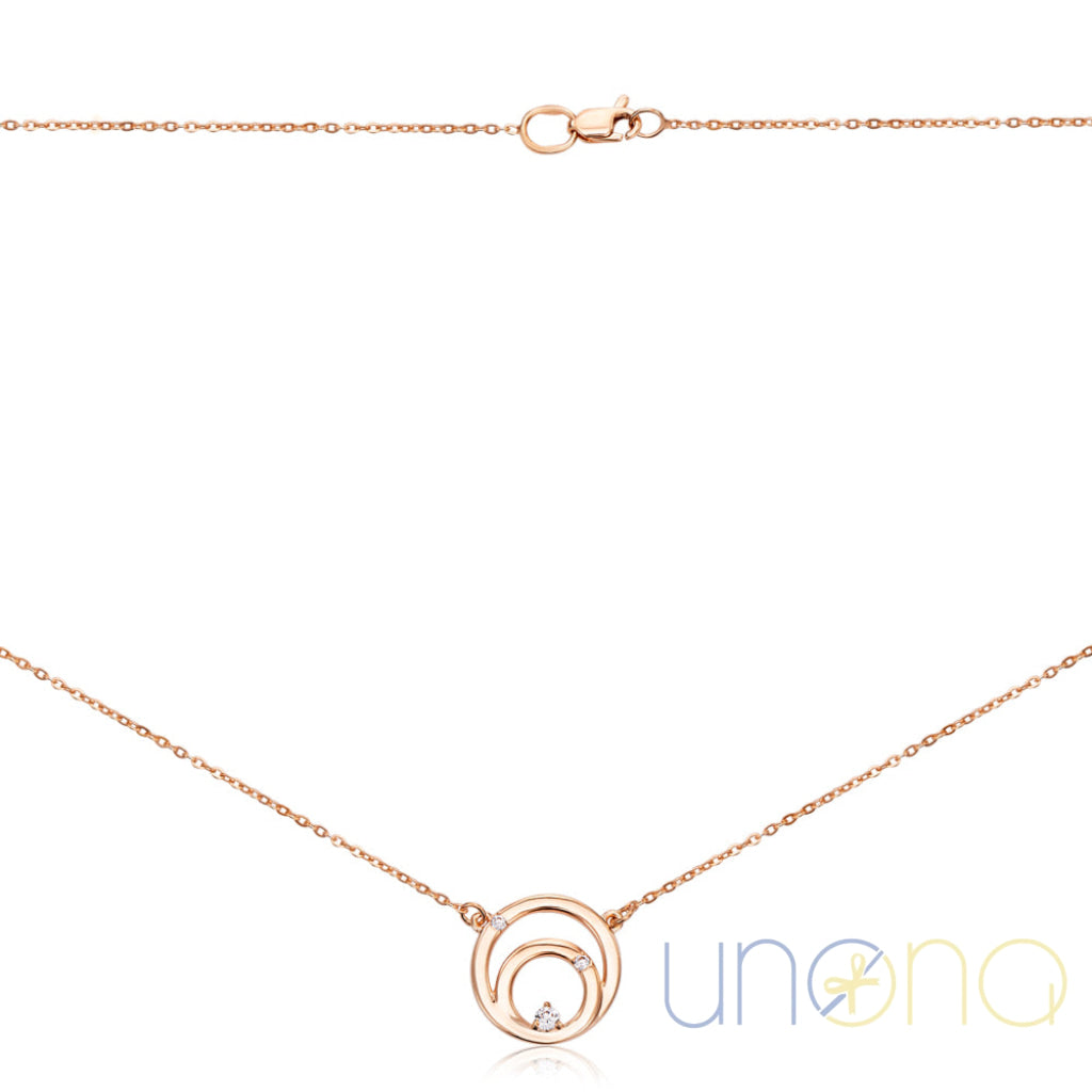 Luxurious Gold Necklace With Phianite Stones