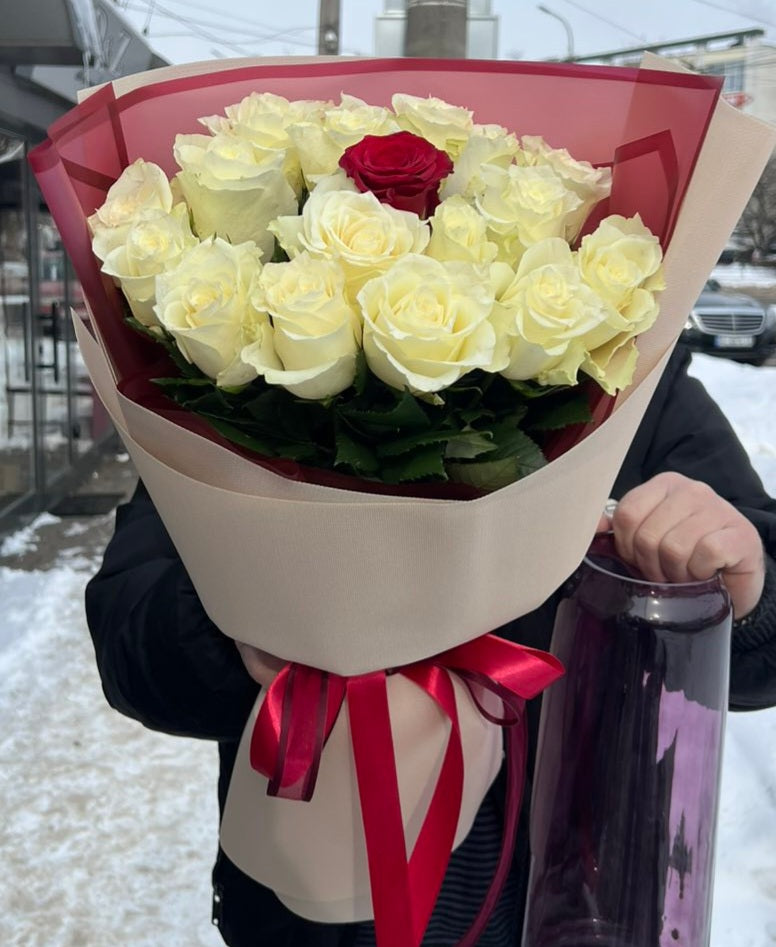Luxury business bouquet with roses in Ukraine