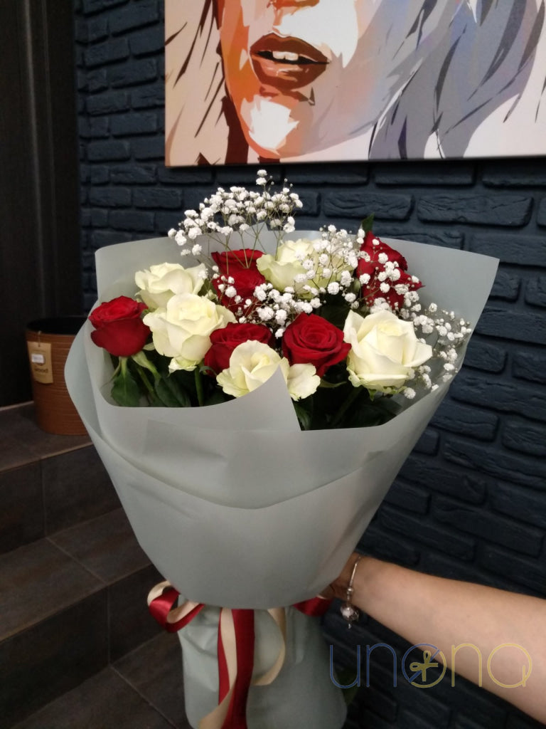 Anniversary roses bouquet in Lviv Ukraine