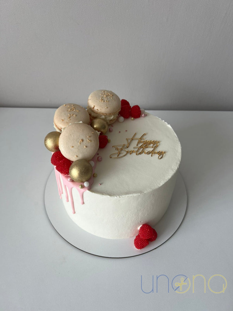 Fresh macaron birthday cake delivered across Ukraine