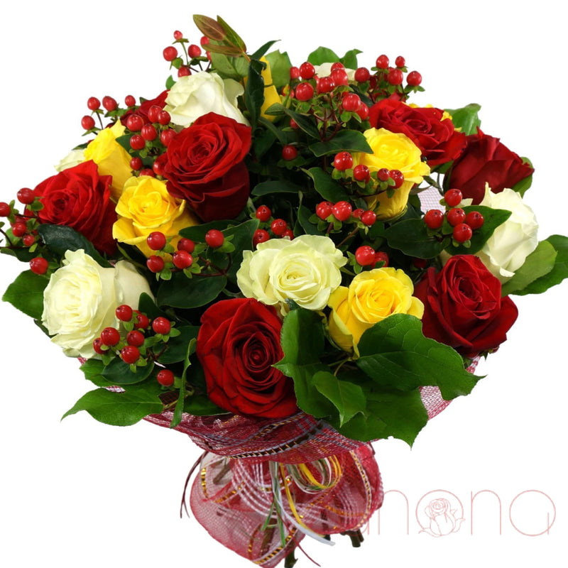 Magnificent Autumn Roses Bouquet | Ukraine Gift Delivery.