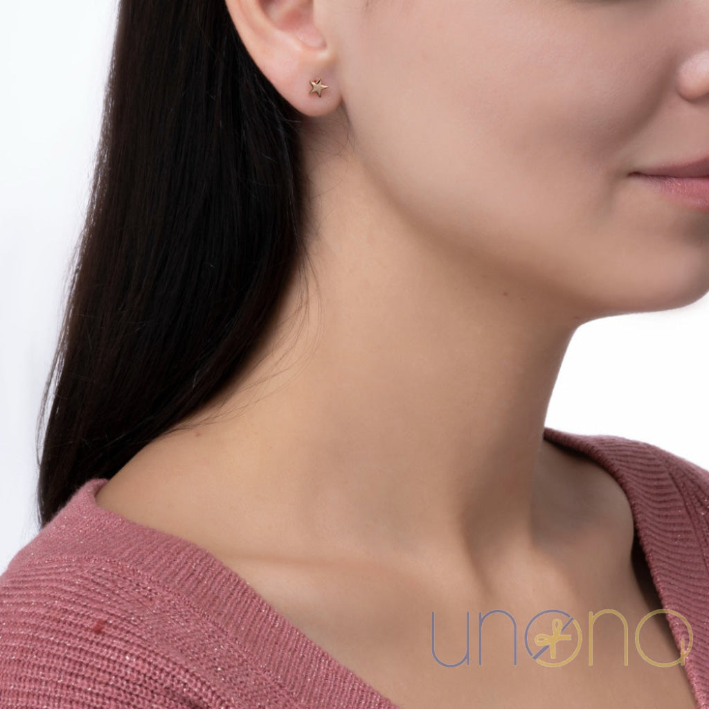 Moon And Star Golden Earrings Golden