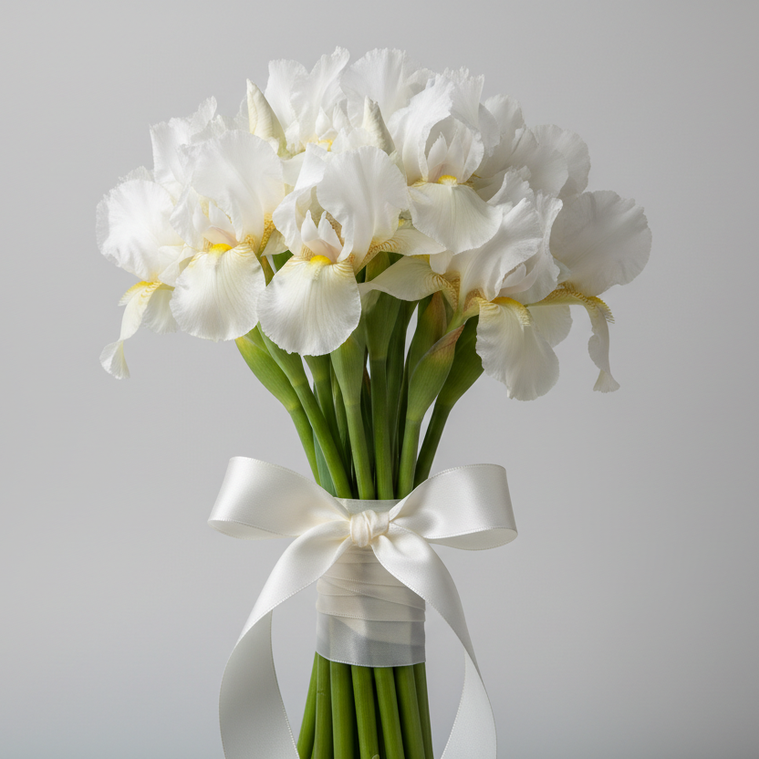 white iris bouquet delivery in Ukraine