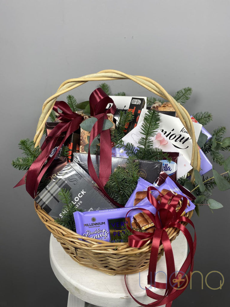 Passionate Dark Chocolate Basket By Holidays