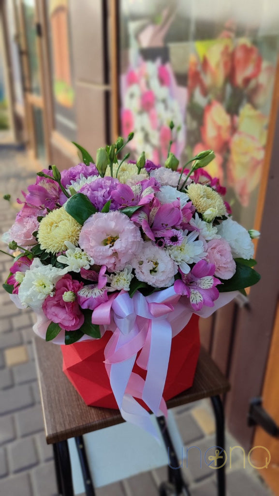 Pink Tenderness Flower Basket Flowers